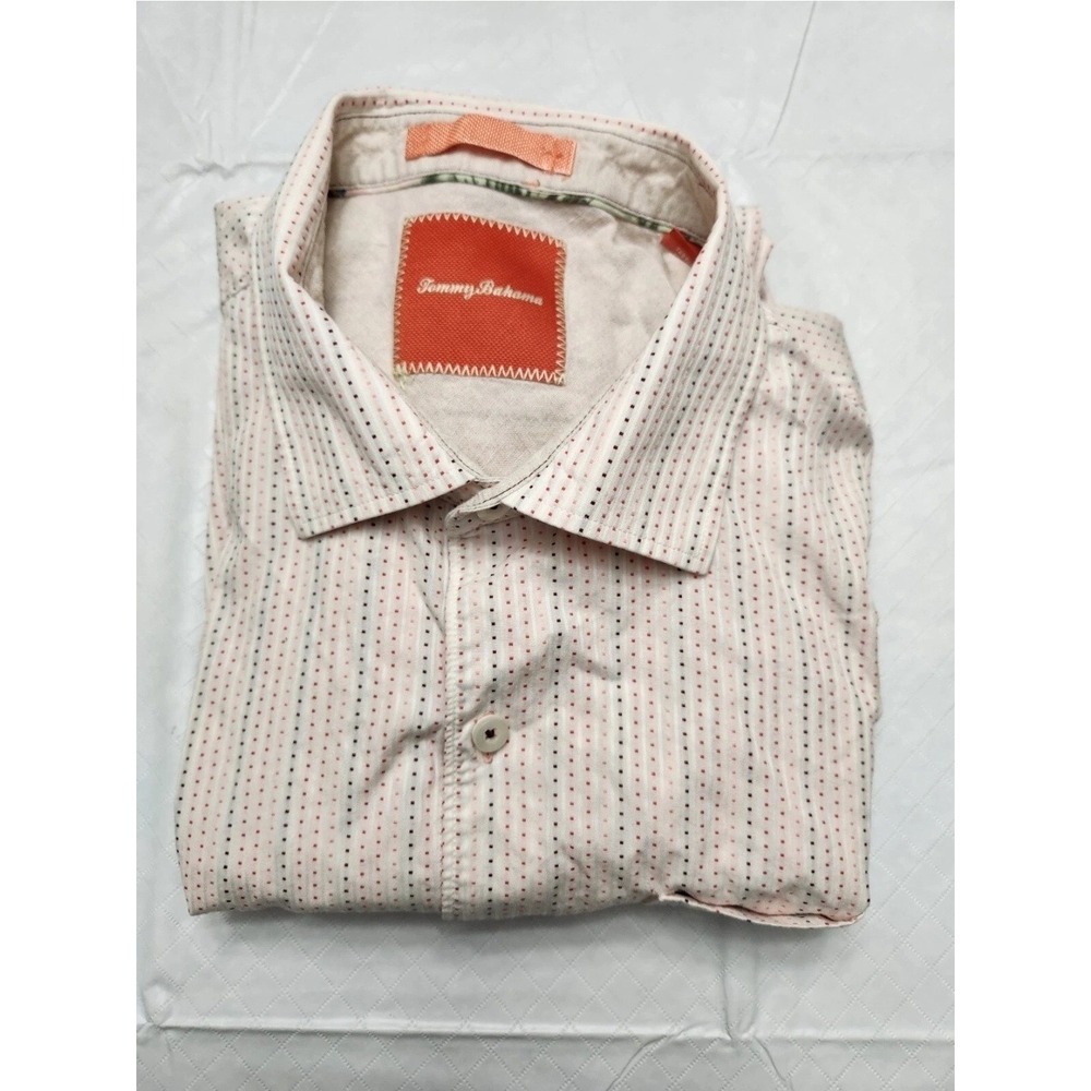 Tommy Bahama Shirt Mens XL Long Sleeve Button Up Striped Casual Extra Large